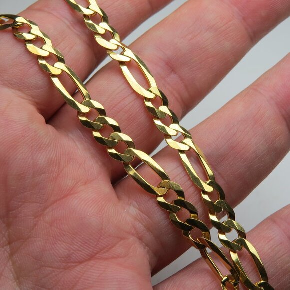 18k *925 Sterling Silver Link Necklace - Picture 1 of 3